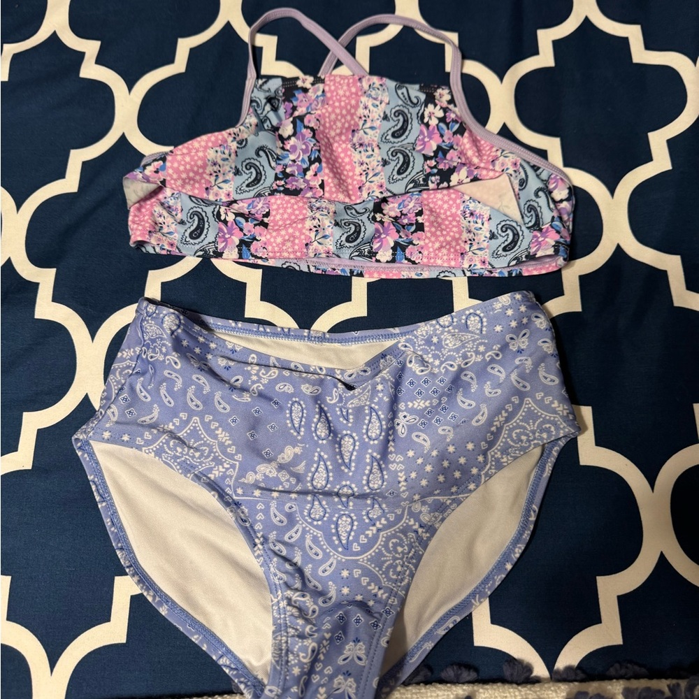 Floral and Paisley Kids Bikini Set